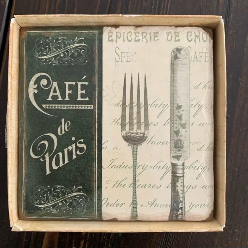 Coasters Stone set of 4 by Destination Collection
